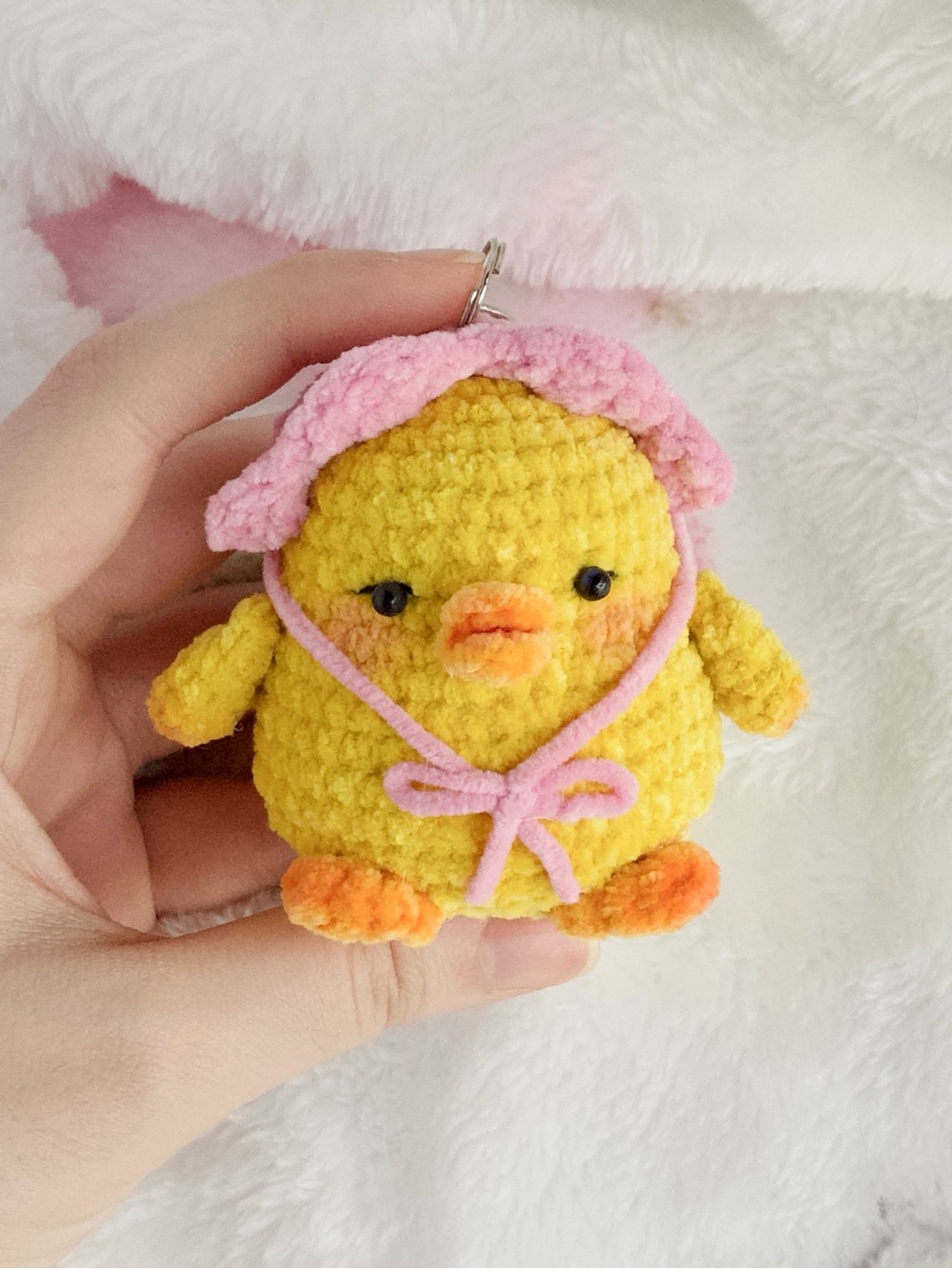 Crochet Baby Chick Keychain